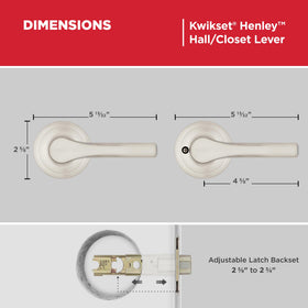 Kwikset Henley packaging includes installation hardware and strike plate