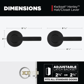Kwikset Henley rosette detail in matte black adds modern style