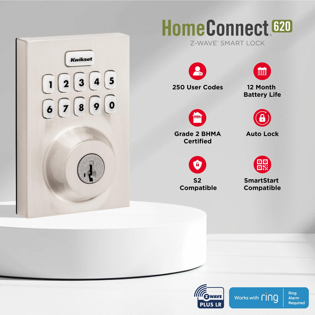 Kwikset HomeConnect 620 easy install with screwdriver for quick setup.