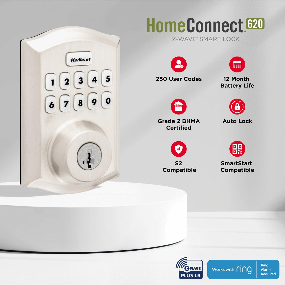 Kwikset HomeConnect 620 easy-install requires only a screwdriver.