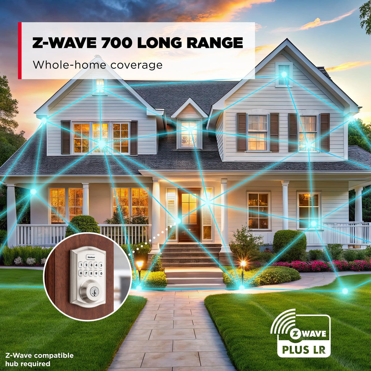 Kwikset HomeConnect 620 with S2 encryption secures smart lock communications.