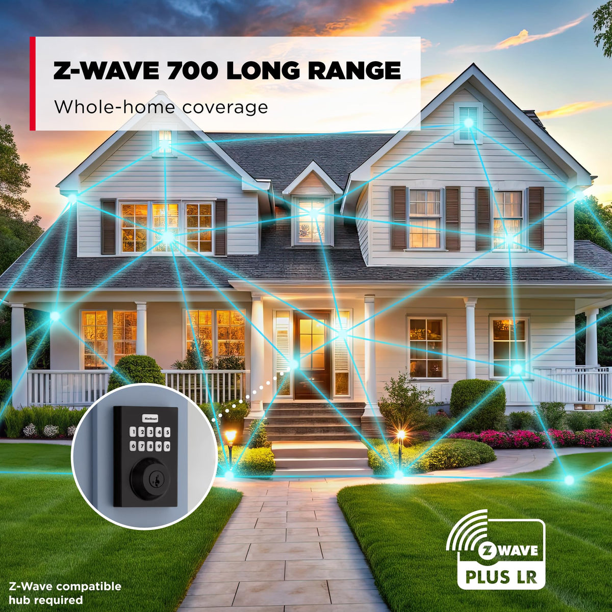 Kwikset HomeConnect 620 touchscreen closeup demonstrates secure, convenient access.