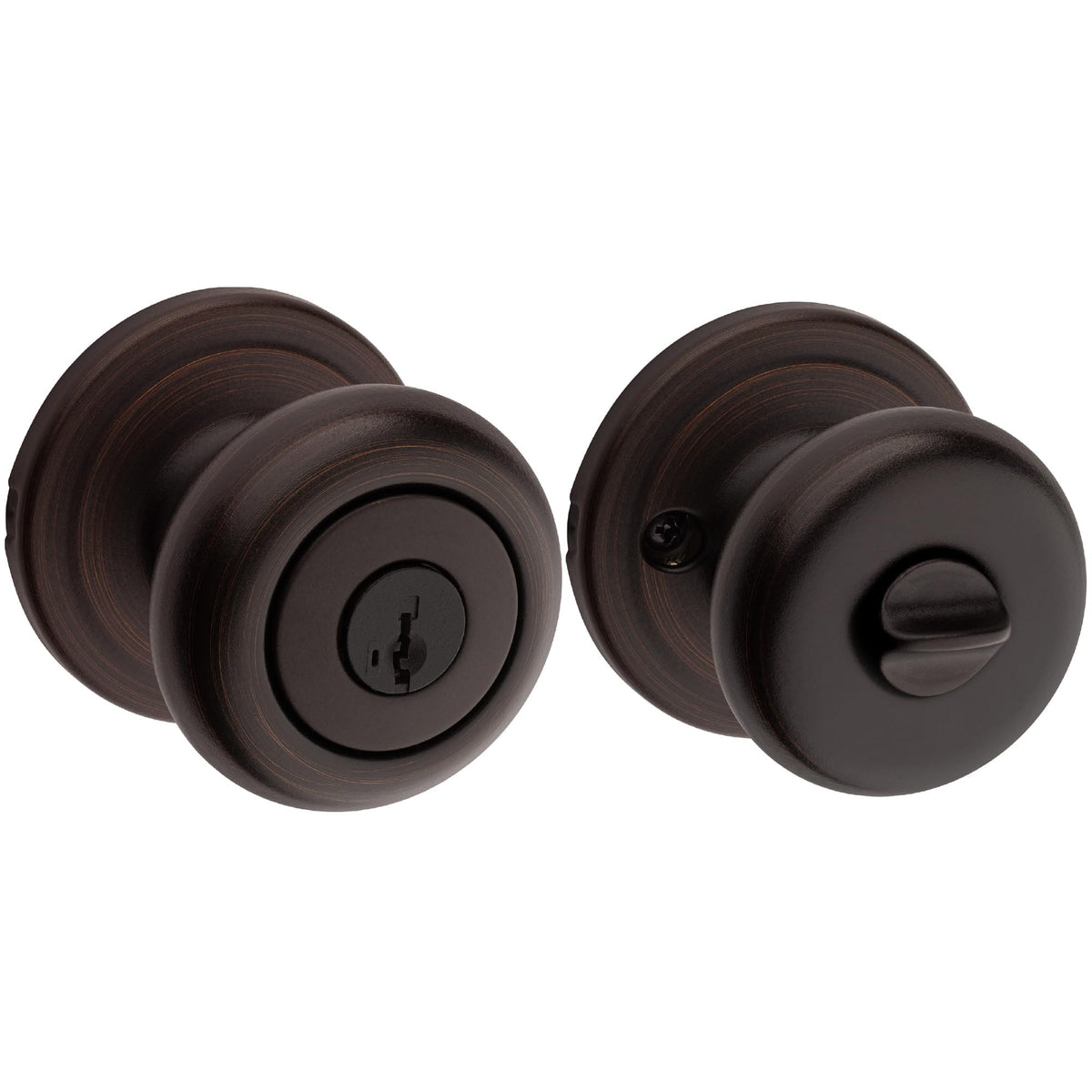 Kwikset Juno exterior keyed entry knob for secure front door access
