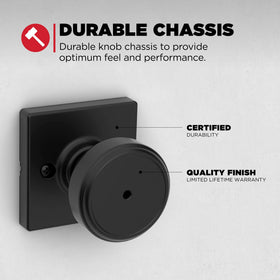 Kwikset Maven designer rosette enhances door hardware style