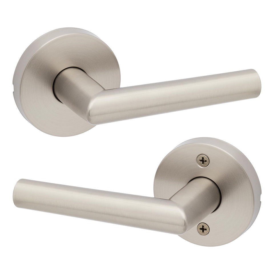 Kwikset Milan interior passage lever on door for easy closet access