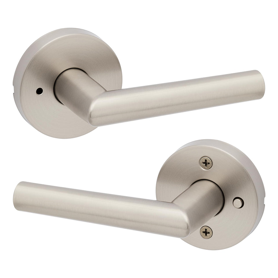Kwikset Milan interior privacy lever on door for bedroom privacy