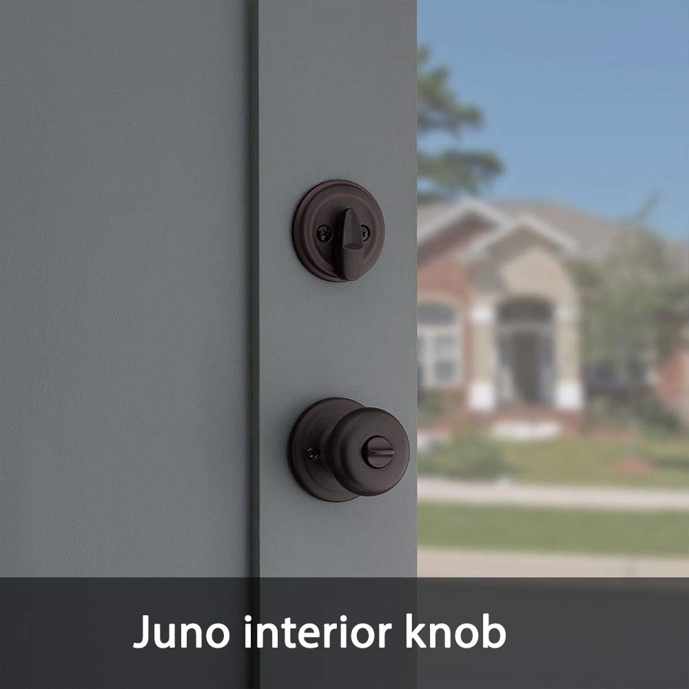 Kwikset Montara easy installation with adjustable latch for standard doors.