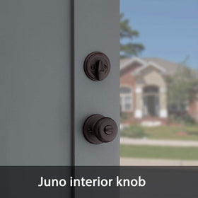 Kwikset Montara easy installation with adjustable latch for standard doors.
