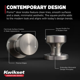 Kwikset Pismo adjustable latch showing backset options.