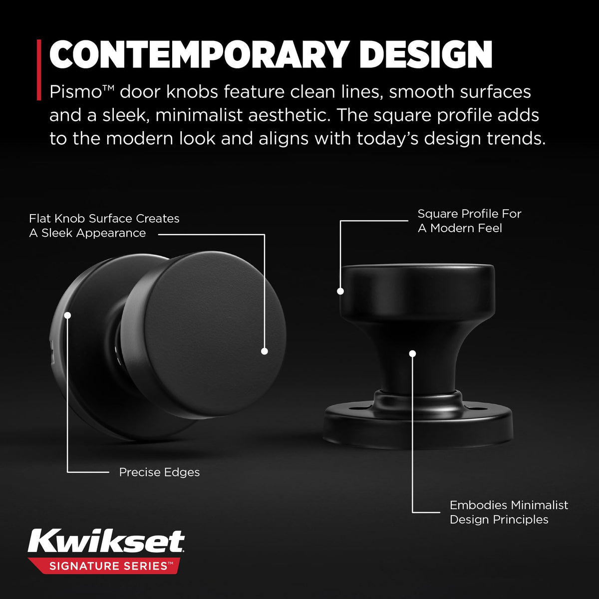 Kwikset Pismo BHMA Grade 1 finish for high use spaces.