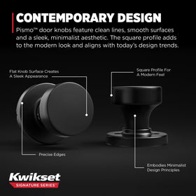 Kwikset Pismo BHMA Grade 1 finish for high use spaces.