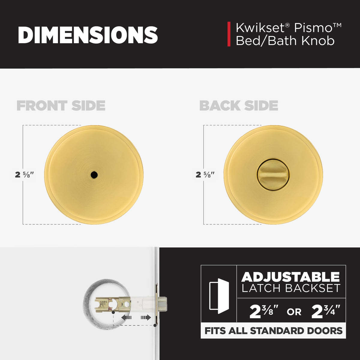 Kwikset Pismo BHMA Grade Two durability for daily use.
