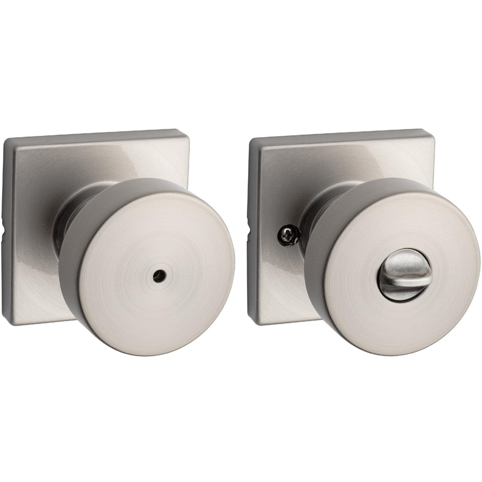 Kwikset Pismo interior privacy knob with lock for bedrooms and bathrooms