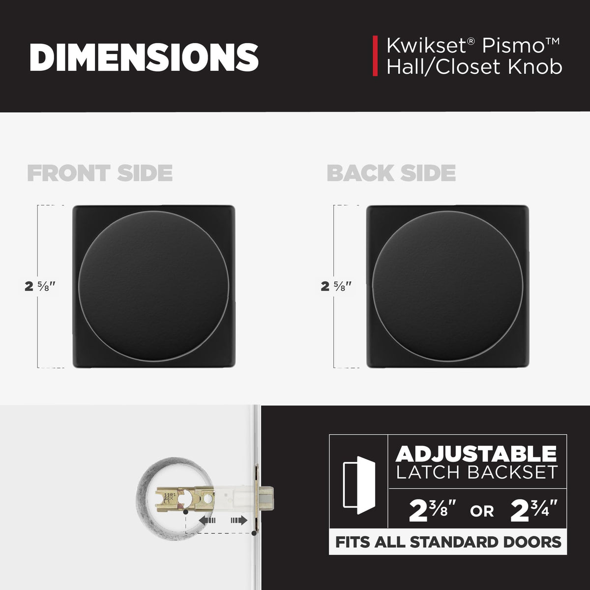 Kwikset Pismo Microban protection keeps hardware surfaces cleaner.