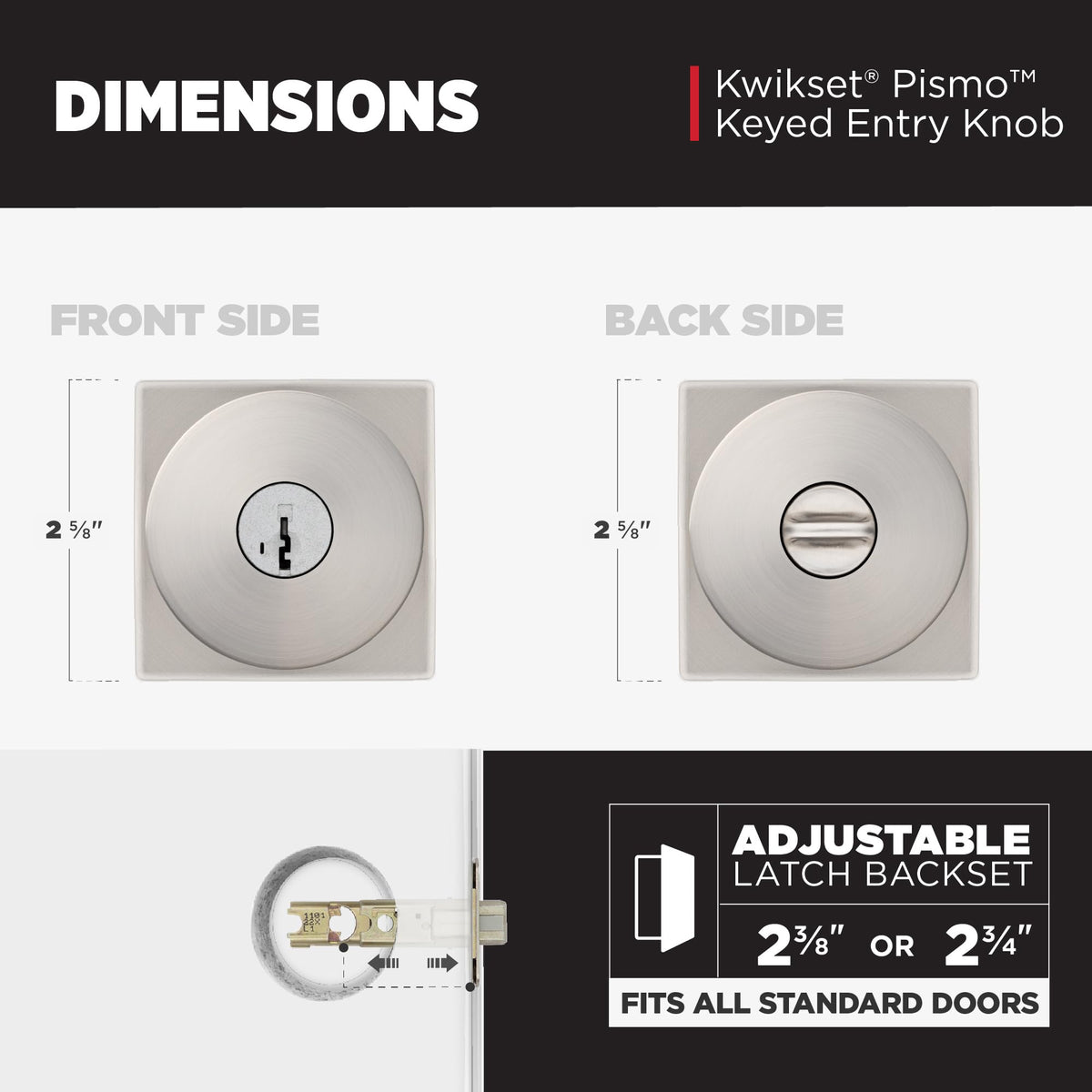 Kwikset Pismo with Microban protection for cleaner hardware.