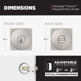 Kwikset Pismo with Microban protection for cleaner hardware.