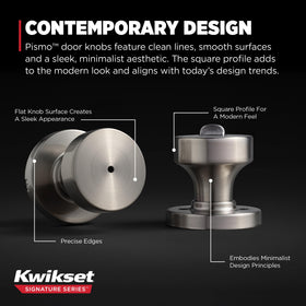 Kwikset Pismo Microban protection keeps surfaces cleaner.