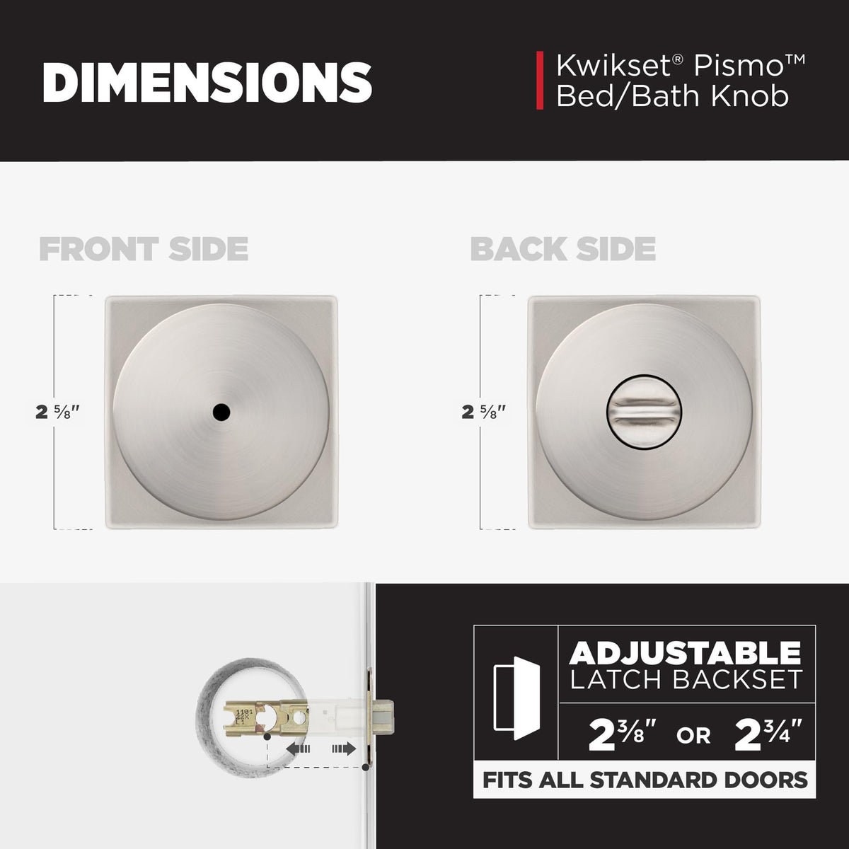 Kwikset Pismo Microban protection keeps surfaces cleaner between cleanings