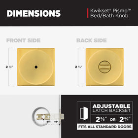 Kwikset Pismo Microban protected satin brass finish stays cleaner between cleanings