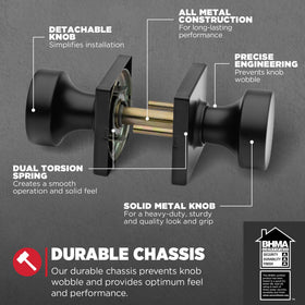 Kwikset Pismo non locking function ideal for doors needing quick access.