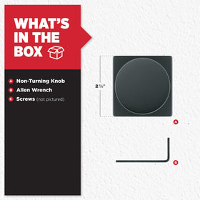 Kwikset Pismo pantry door knob in matte black for a clean look