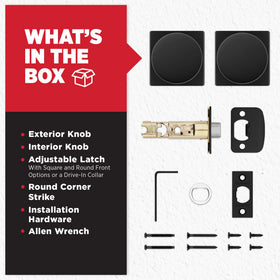 Kwikset Pismo privacy option with interior locking for bedrooms.