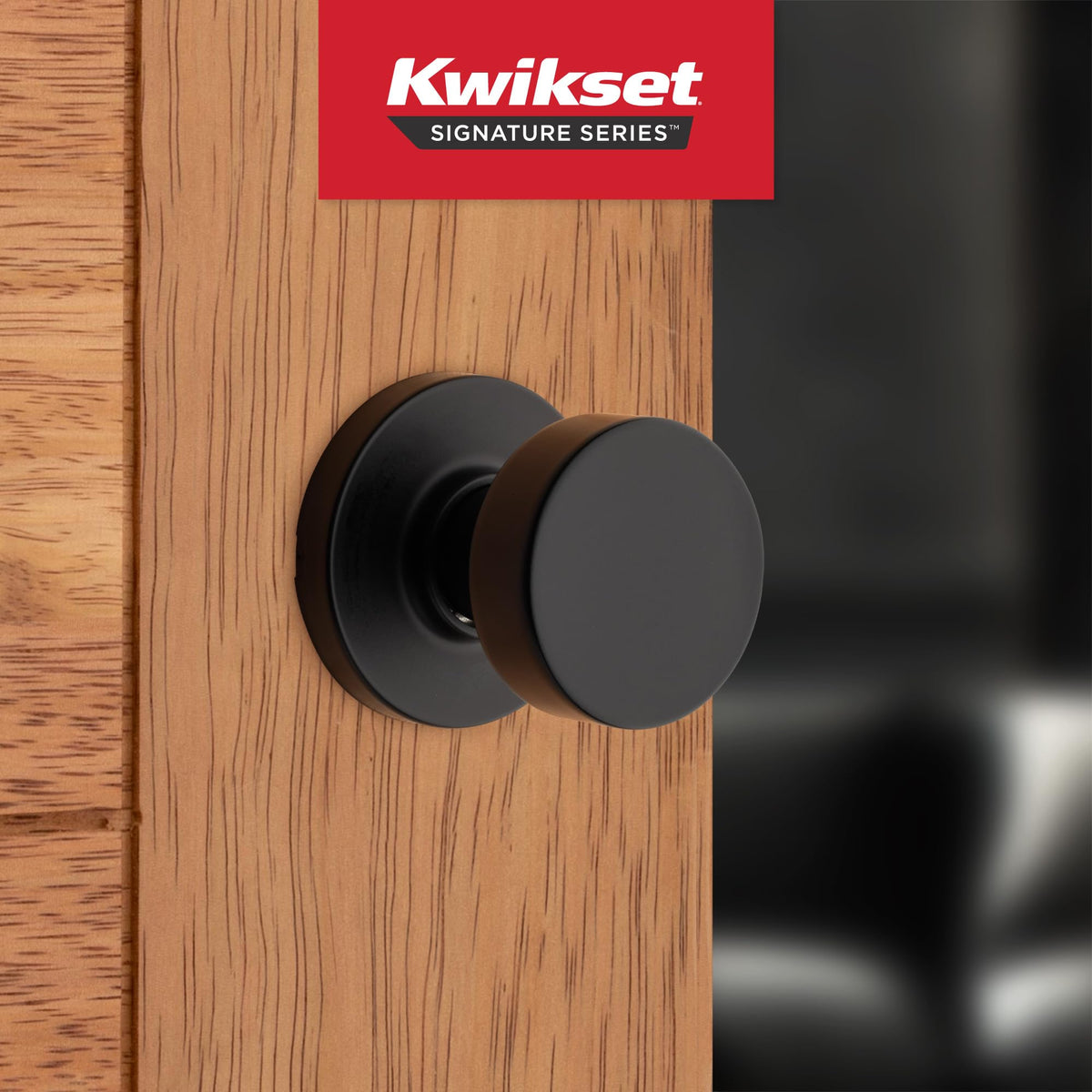 Kwikset Pismo square profile design highlighting modern hardware.