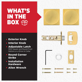 Kwikset Pismo fits standard doors from 1-3/8 to 1-3/4 inches thick.