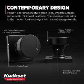 Kwikset Pismo standard door compatibility for common door sizes.
