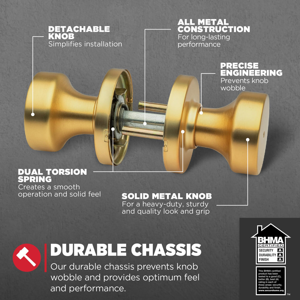 Kwikset Pismo thumb-turn privacy operation shown for quick on/off privacy.