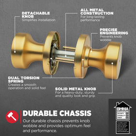 Kwikset Pismo thumb-turn privacy operation shown for quick on/off privacy.