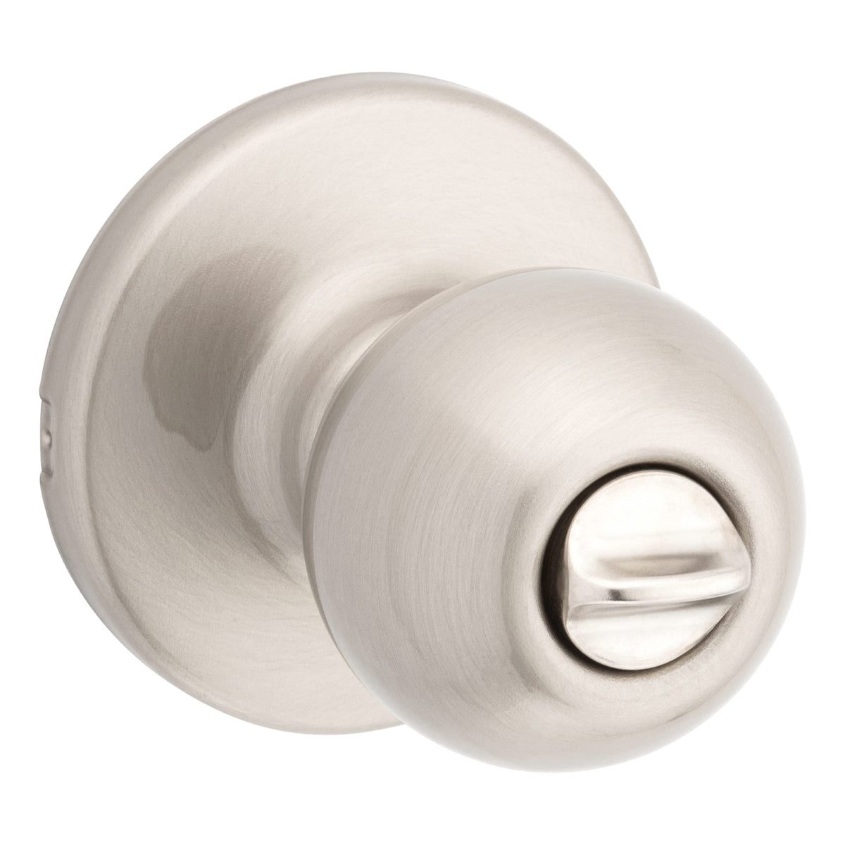 Kwikset Polo interior privacy knob inside view showing turn piece for private spaces.