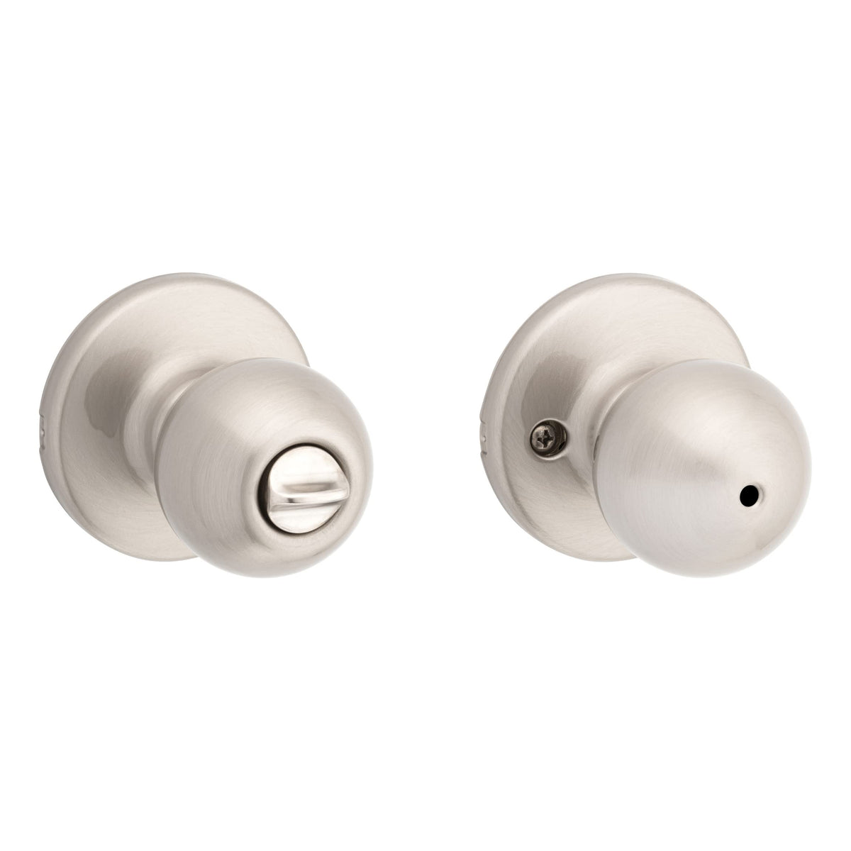 Kwikset Polo exterior knob with emergency release for quick access.