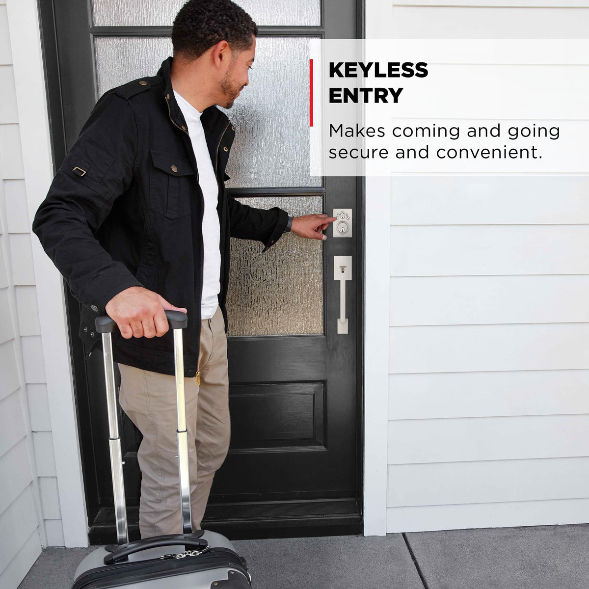 Exterior keypad deadbolt on Kwikset Powerbolt 240 for secure access