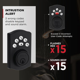 Kwikset Powerbolt 240 installation guide shown with screwdriver in use.