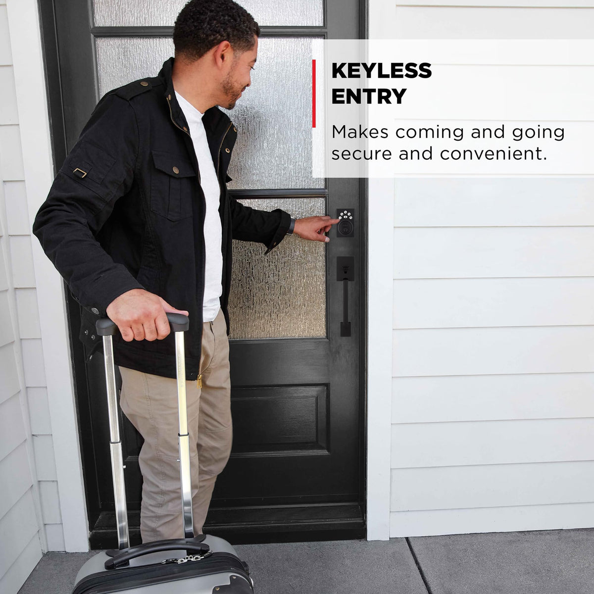 Kwikset Powerbolt 240 installation guide scene showing simple screwdriver setup