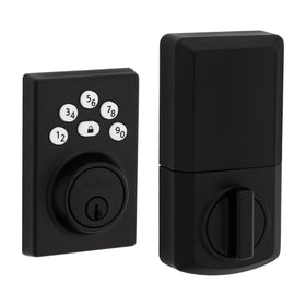 Kwikset Powerbolt 240 keypad close-up with illuminated keys for easy night entry