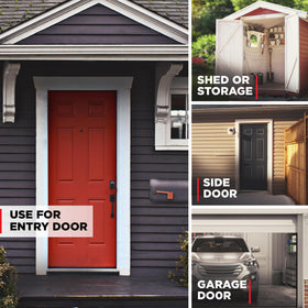 Kwikset Powerbolt 240 matte black finish adds modern curb appeal to your door