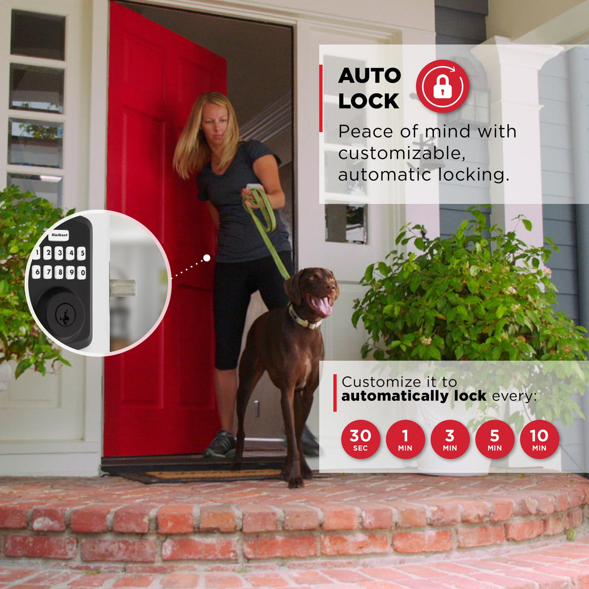 Kwikset Powerbolt 250 keypadless entry in daily use saves time during mornings.