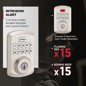Kwikset Powerbolt 250 anti-tamper indicator for security.