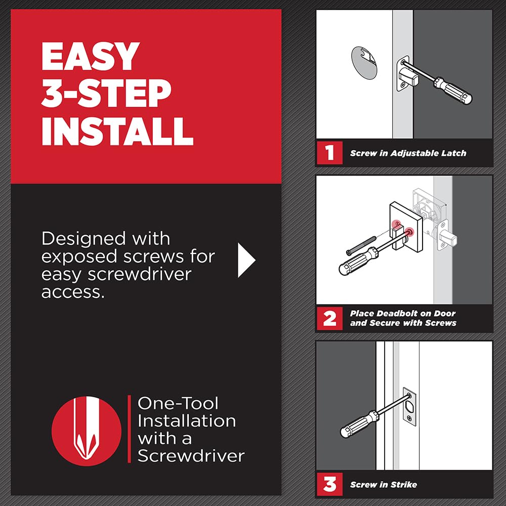 Kwikset San Clemente deadbolt—fits standard doors for versatile mounting