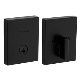 Kwikset San Clemente deadbolt—rectangle exterior keyed front door for secure access