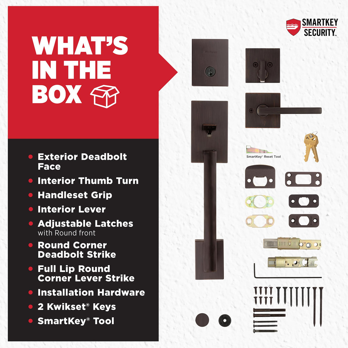 Easy installation with a screwdriver for Kwikset San Clemente