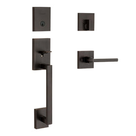 Kwikset San Clemente front door lock handleset with deadbolt for secure exterior entry