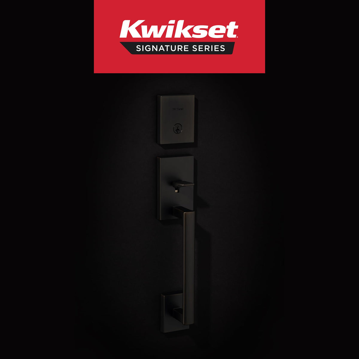 Kwikset San Clemente Venetian bronze finish enhances curb appeal and durability