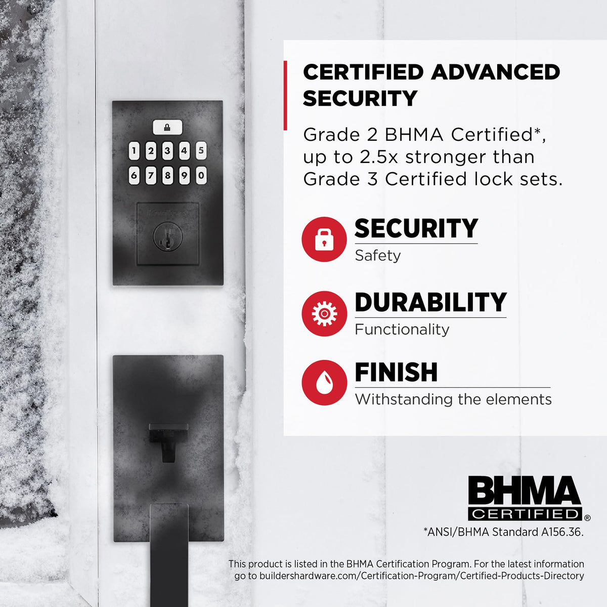 Kwikset SmartCode 260 auto-lock setting demonstrates automatic door security after chosen interval.