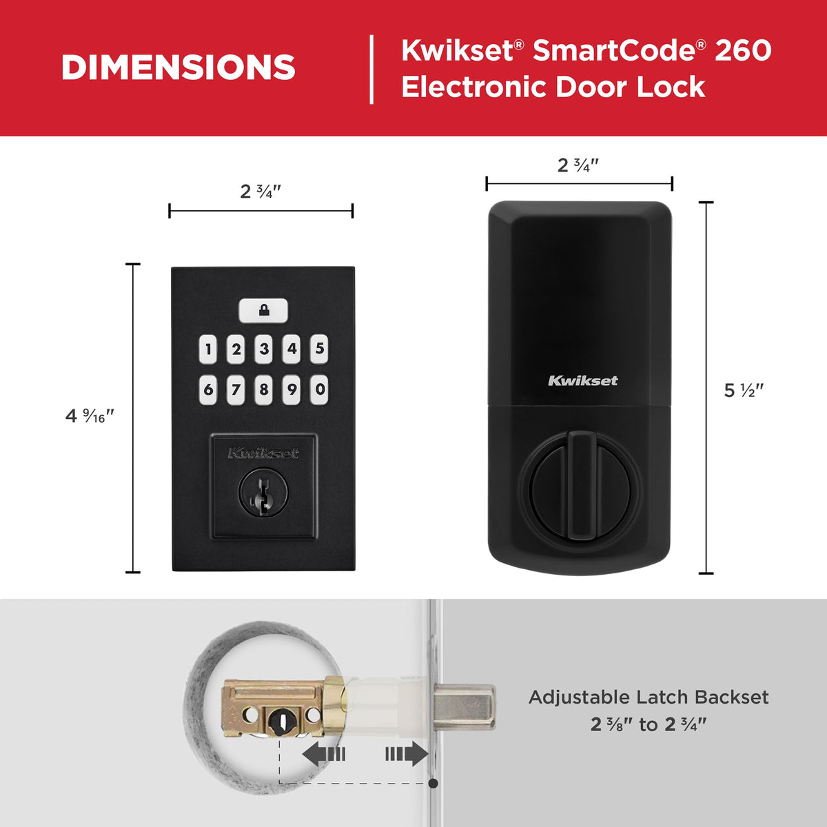 Kwikset SmartCode 260 Microban protection keeps surfaces cleaner and fresher.