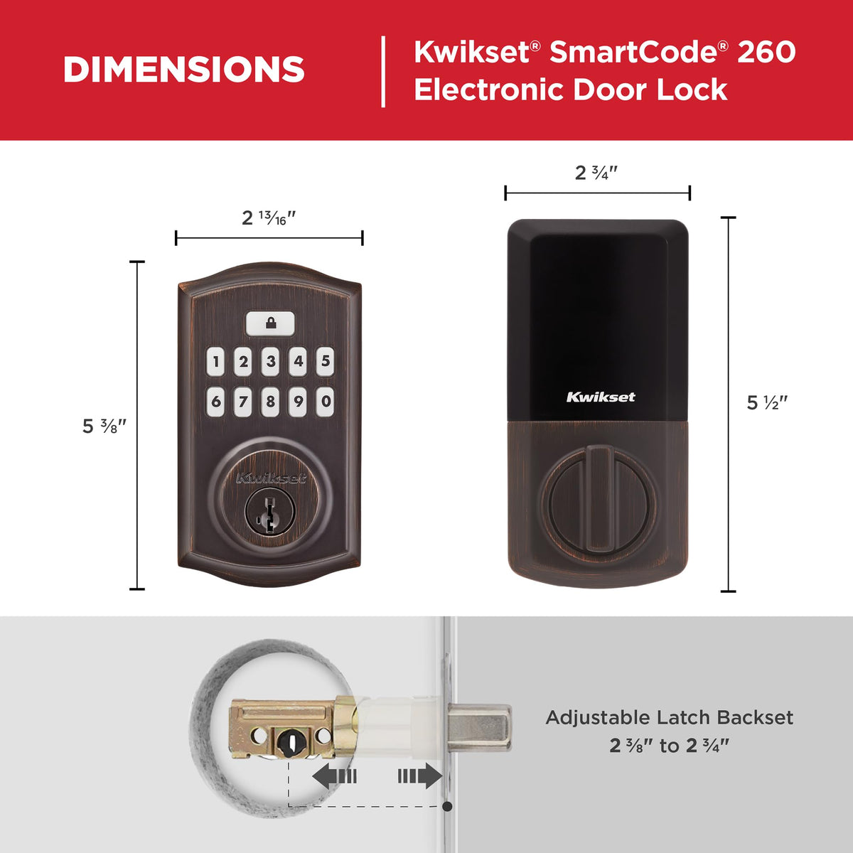 Kwikset SmartCode 260 Microban protection keeps the surface cleaner