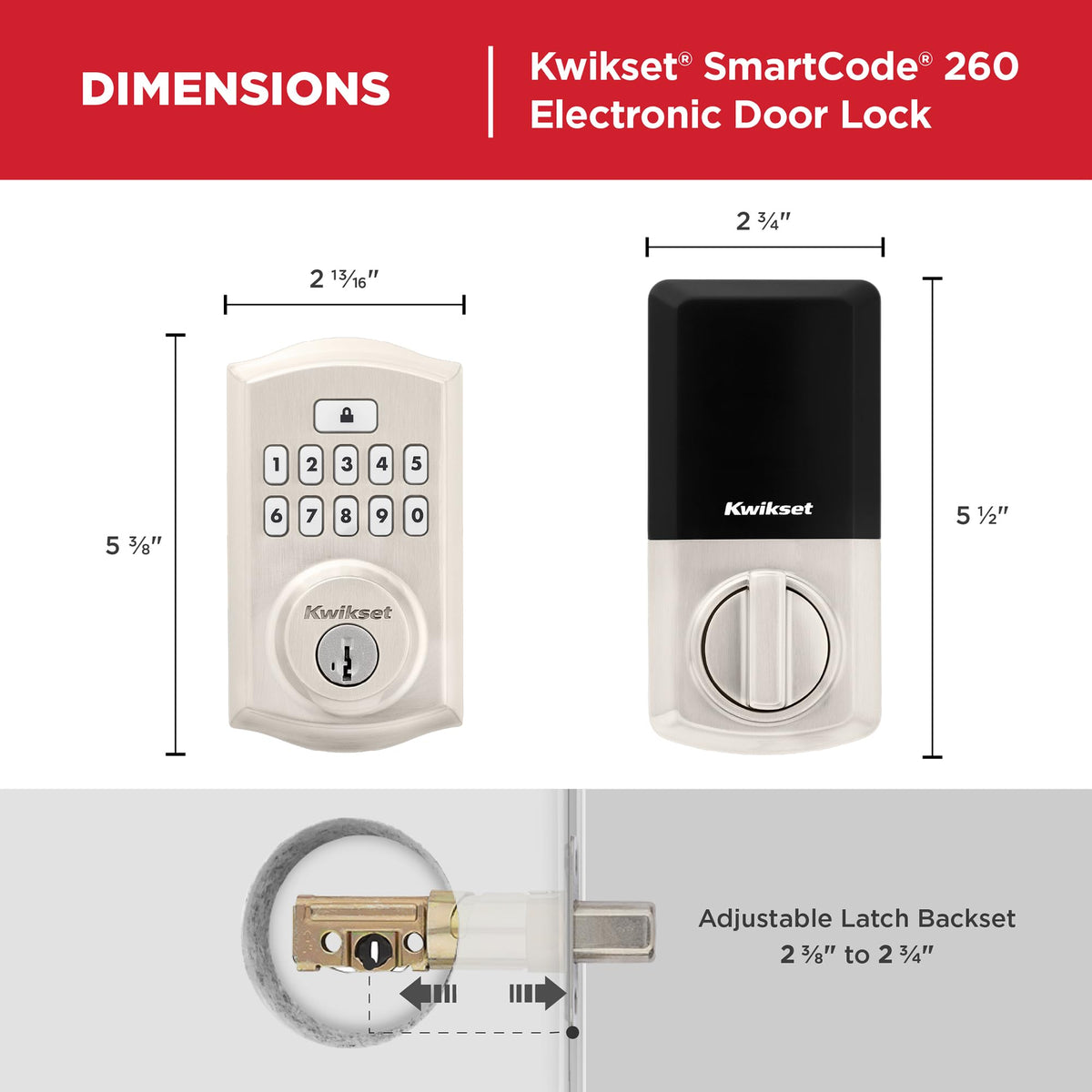 Kwikset SmartCode 260 Microban protection on finish.