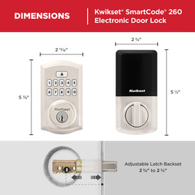 Kwikset SmartCode 260 Microban protection on finish.